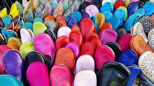 Close-up of multi colored shoes