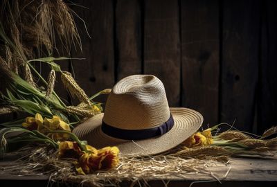 Hat on table