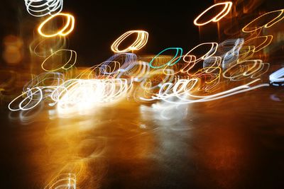 Light trails at night