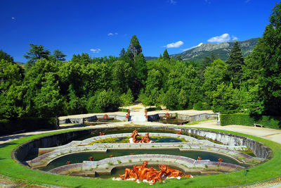 Scenic view of park against sky