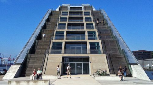 Low angle view of building against clear sky