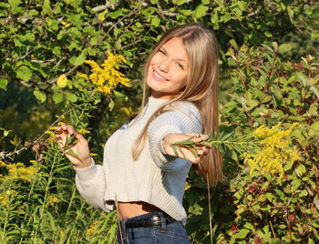 Portrait of a smiling young woman
