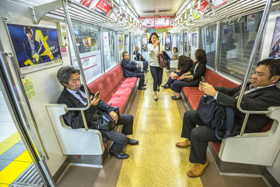 People sitting in train