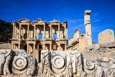 Old ruins against blue sky