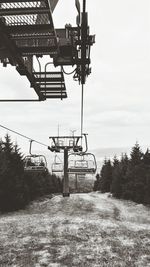 Ski lift against sky