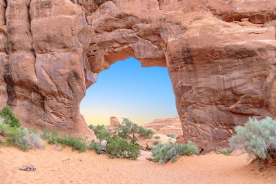 Scenic view of rock formations