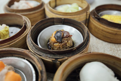 Close-up of food in bowl on table