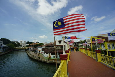 Malaysia flag at the river