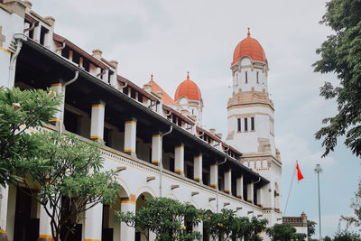 Low angle view of buildings against sky