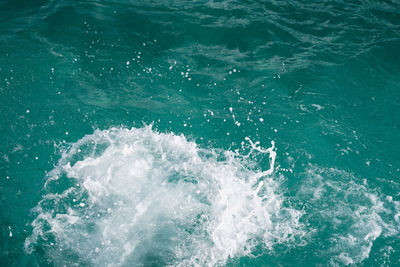 High angle view of sea waves