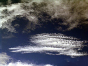 Low angle view of clouds in sky