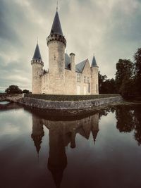 Reflection of building in lake