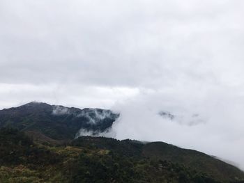 Low angle view of mountain against sky