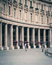 Group of people in front of building