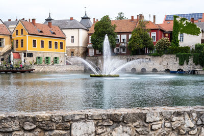 Stairs in the city tapolca. hungary, lake balaton region, tapolca