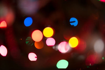 Defocused lights at night