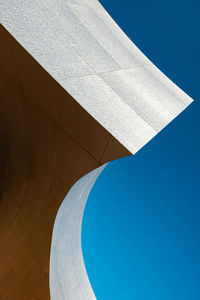 Low angle view of building against blue sky