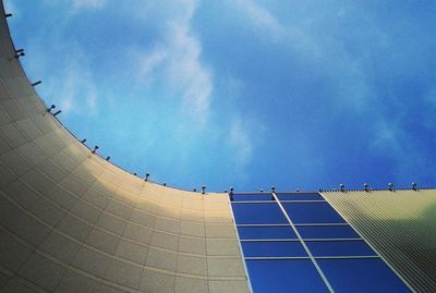 Low angle view of plants against blue sky