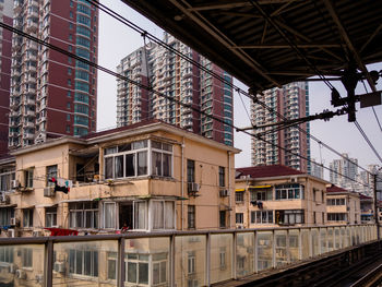 Low angle view of buildings against sky