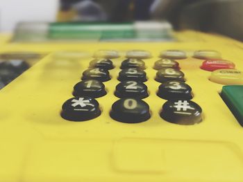 Close-up of yellow object