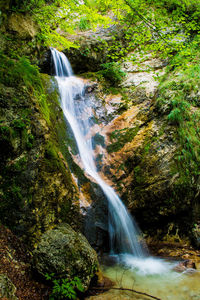 Scenic view of waterfall