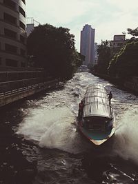 Boats in river