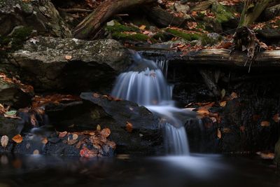 Scenic view of waterfall