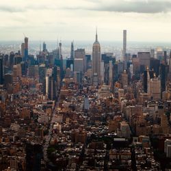 Aerial view of buildings in city