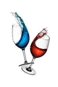 Close-up of wine glass against white background