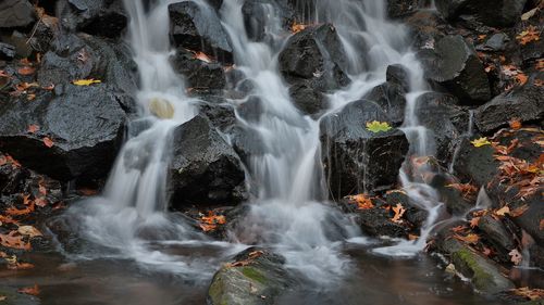 Scenic view of waterfall