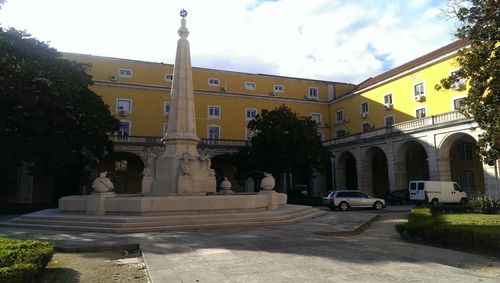 View of buildings along road