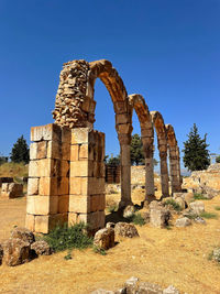 Old ruins against blue sky