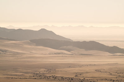 Scenic view of landscape against clear sky