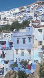 High angle view of townscape against sky