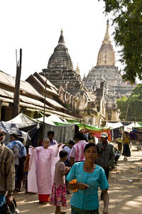 Tourists visiting temple