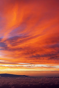 Scenic view of landscape against sky during sunset