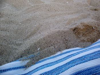 High angle view of surf on beach