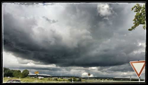 Low angle view of cloudy sky