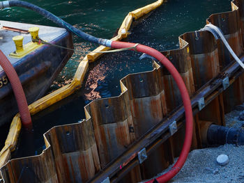 Close-up of boat in water