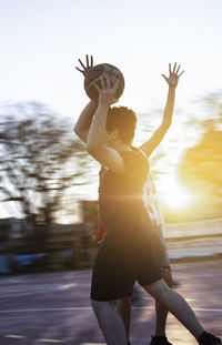 Street basketball game