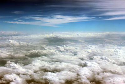 Aerial view of cloudscape
