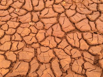 Full frame shot of cracked land