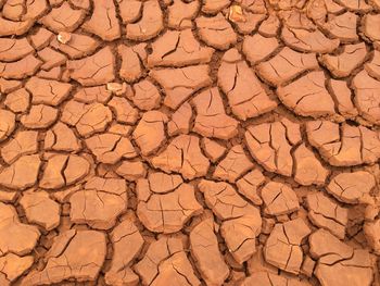 Full frame shot of cracked land