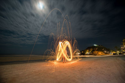 Light trails at night