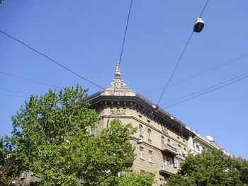 Low angle view of building against clear sky