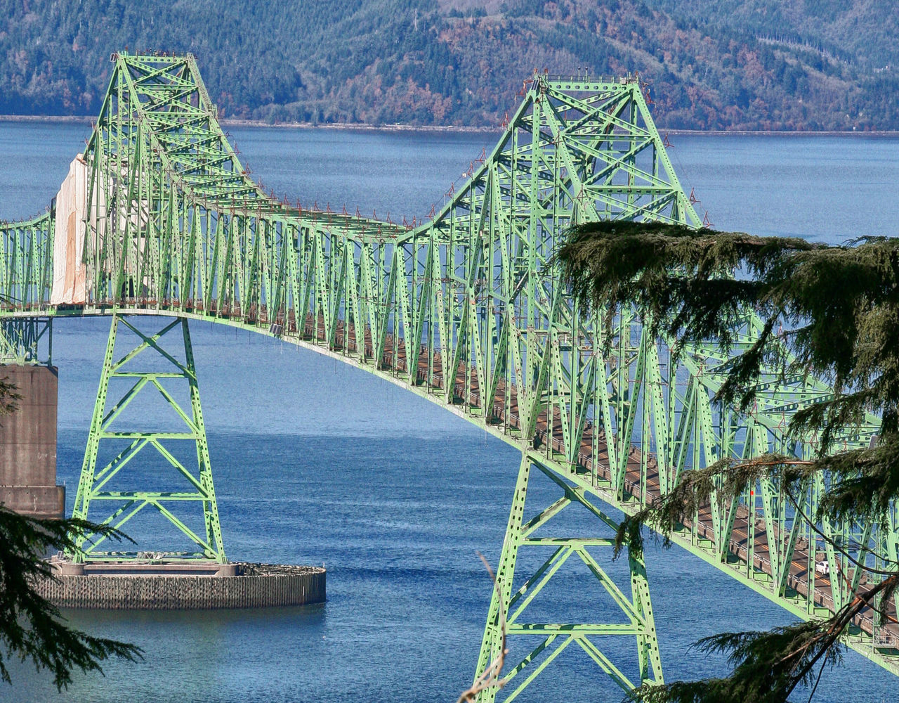 VIEW OF BRIDGE OVER RIVER