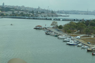 Boats in harbor