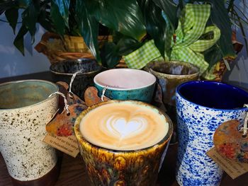 Close-up of coffee on table