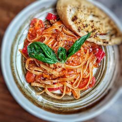 Close-up of food in plate on table