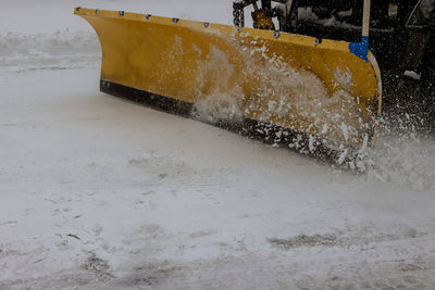 Water splashing in sea during winter